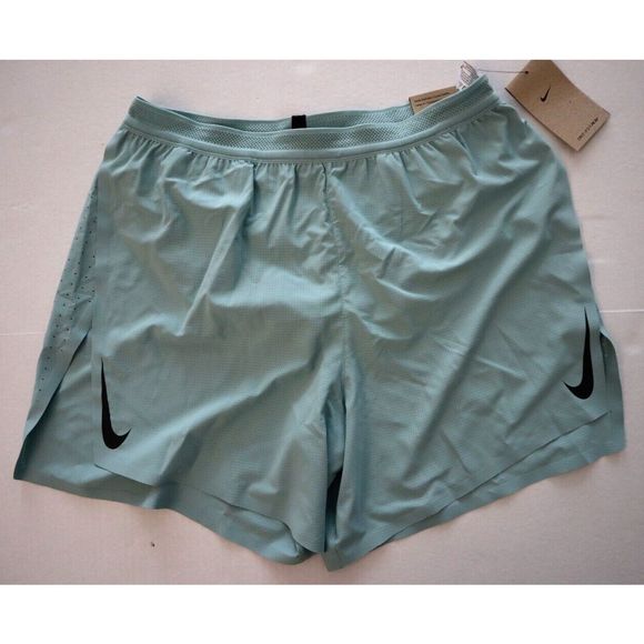 Nike CJ7840-309 Men Sz M-Tall Mineral Green Aeroswift ADV 4” Running Shorts - Picture 1 of 6